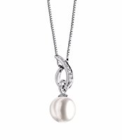 Collana Comete Donna in Oro bianco Perla GLP292 - GLP292
